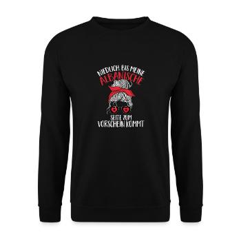 Albanische Flagge Albanischer Adler Shqiponja - Unisex Pullover - Schwarz - Vorne - Alina (178cm) & Michal (187cm)