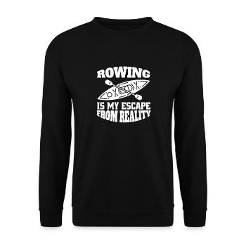 Rowing Rowing Rowing Rowing Club Rowing Team - Unisex Sweatshirt - black - Front - Alina (178cm) & Michal (187cm)