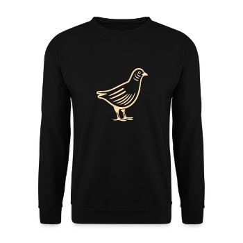 cailles petit oiseau caille - Sweat-shirt Unisexe - noir - Devant - Alina (178cm) & Michal (187cm)