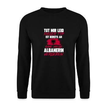 Albanische Flagge Albanischer Adler Shqiponja - Unisex Pullover - Schwarz - Vorne - Alina (178cm) & Michal (187cm)