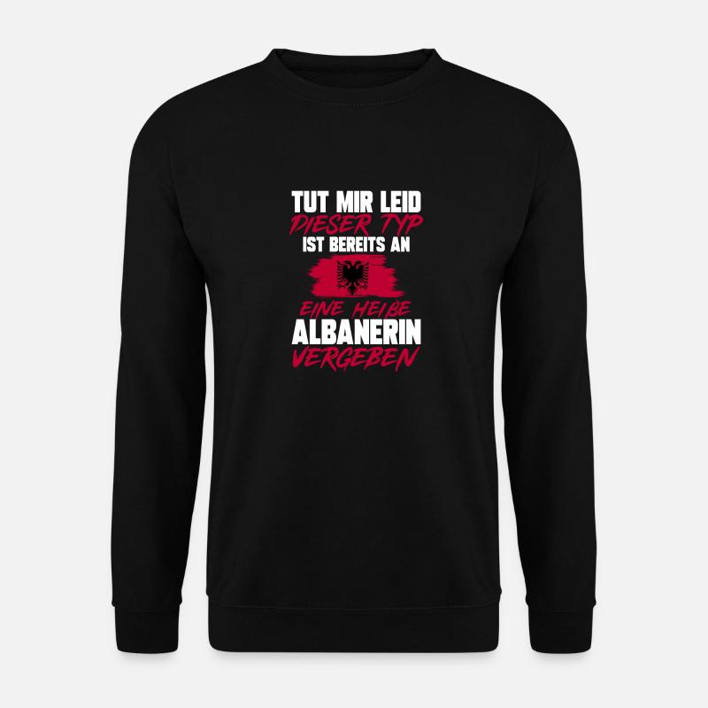 Albanische Flagge Albanischer Adler Shqiponja - Unisex Pullover - Schwarz