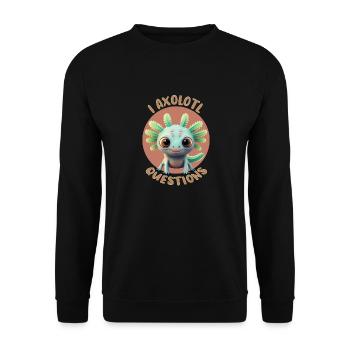 J’Axolotl Questions - Sweat-shirt Unisexe - noir - Devant - Alina (178cm) & Michal (187cm)