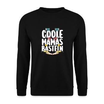 Mama Mutter Bastler Basteln - Unisex Pullover - Schwarz - Vorne - Alina (178cm) & Michal (187cm)
