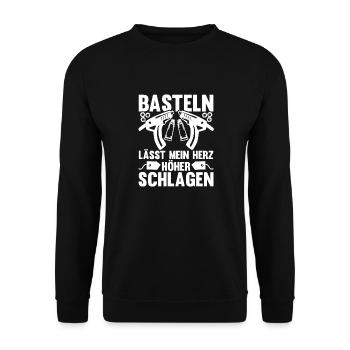Bastler Basteln - Unisex Pullover - Schwarz - Vorne - Alina (178cm) & Michal (187cm)