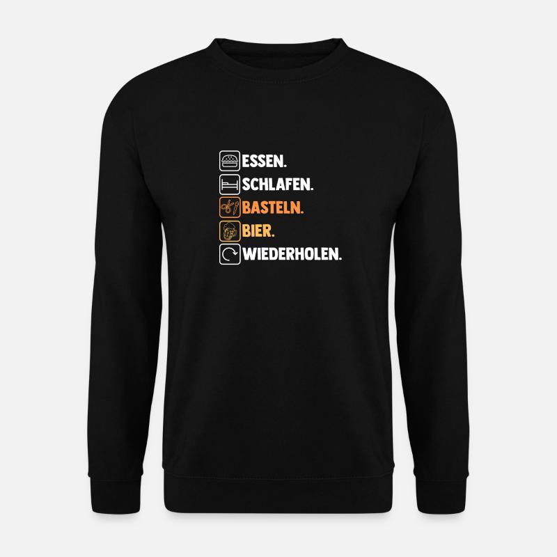 Bier Bastler Basteln - Unisex Pullover - Schwarz