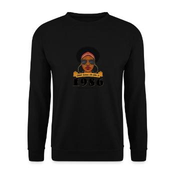 Black Queens Née en 1986 fête ses 38 ans et Look - Sweat-shirt Unisexe - noir - Devant - Alina (178cm) & Michal (187cm)