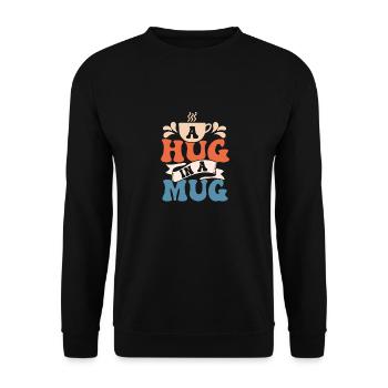 A hug in a mug Tea Drinker Tea Bag - Unisex Pullover - Schwarz - Vorne - Alina (178cm) & Michal (187cm)