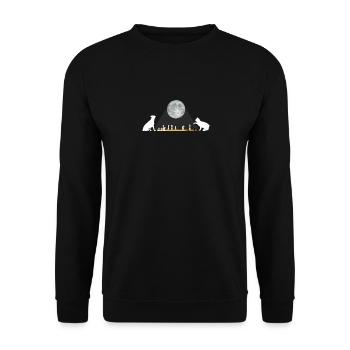 Funny Chess Player Board Game Coach Dog - Unisex Sweatshirt - black - Front - Alina (178cm) & Michal (187cm)