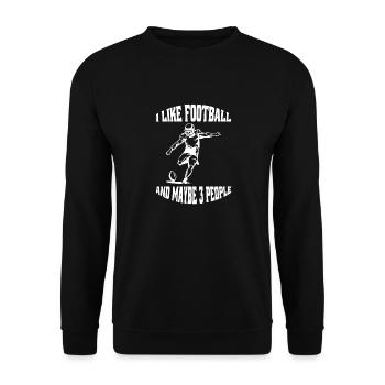 American Football Footballtrainer Footballspieler - Unisex Pullover - Schwarz - Vorne - Alina (178cm) & Michal (187cm)
