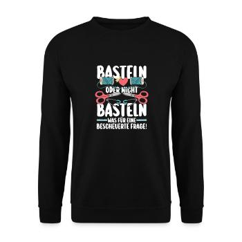 Bastler Basteln - Unisex Pullover - Schwarz - Vorne - Alina (178cm) & Michal (187cm)