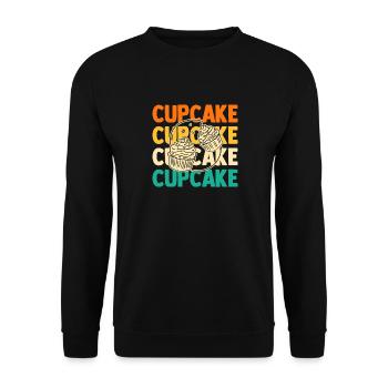 Baking Cupcakes - Unisex Sweatshirt - black - Front - Alina (178cm) & Michal (187cm)