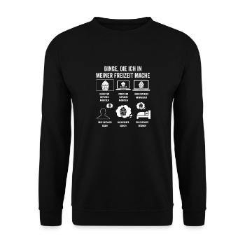 Backen Cupcakes - Unisex Pullover - Schwarz - Vorne - Alina (178cm) & Michal (187cm)