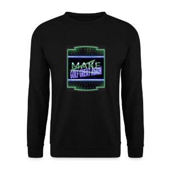 Golfmug Golfgirls Funny Golfer Golf Shirt - Unisex Sweatshirt - black - Front - Alina (178cm) & Michal (187cm)