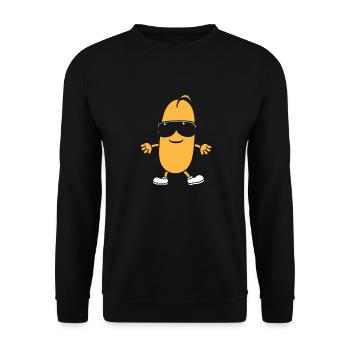 Peanuts Humor Small Peanut - Unisex Sweatshirt - black - Front - Alina (178cm) & Michal (187cm)
