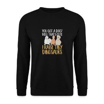 Seidenhuhn Poulet soyeux - Sweat-shirt Unisexe - noir - Devant - Alina (178cm) & Michal (187cm)