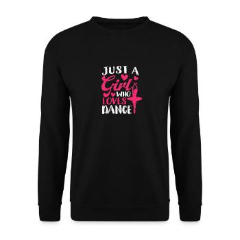 Juste une fille qui aime danser. Drôle de danse - Sweat-shirt Unisexe - noir - Devant - Alina (178cm) & Michal (187cm)
