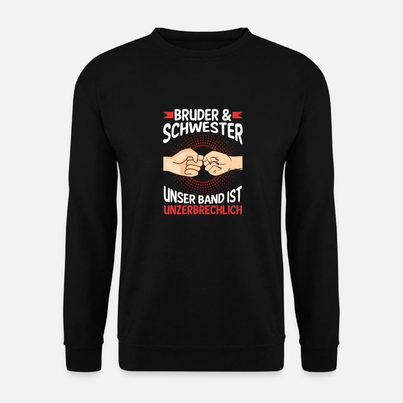 Geschwister Bruder und Schwester - Unisex Pullover - Schwarz