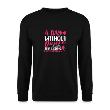 Une journée sans danse Danse drôle Chorégraphe - Sweat-shirt Unisexe - noir - Devant - Alina (178cm) & Michal (187cm)