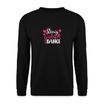 Forte fille amateur de danse. Drôle de danse - Sweat-shirt Unisexe - noir - Devant - Alina (178cm) & Michal (187cm)