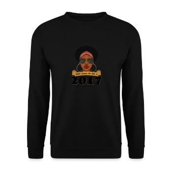 Black Queens Born in 2017 turn 7 and Look Fabulous - Unisex Sweatshirt - black - Front - Alina (178cm) & Michal (187cm)