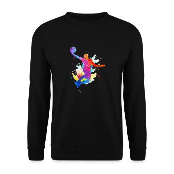 Basketball Player Basketball Basketball Basketball - Unisex Sweatshirt - black - Front - Alina (178cm) & Michal (187cm)