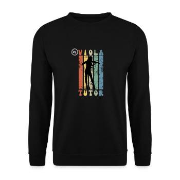 Number One Viola Tutor - Gift Idea For Viola Teach - Unisex Sweatshirt - black - Front - Alina (178cm) & Michal (187cm)