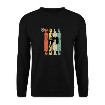 Pole Dancing Guru - Gift Idea For Pole Teacher - Unisex Sweatshirt - black - Front - Alina (178cm) & Michal (187cm)