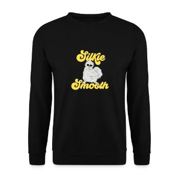Seidenhuhn Poulet soyeux - Sweat-shirt Unisexe - noir - Devant - Alina (178cm) & Michal (187cm)