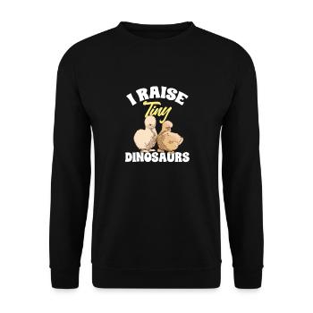 Seidenhuhn Poulet soyeux - Sweat-shirt Unisexe - noir - Devant - Alina (178cm) & Michal (187cm)
