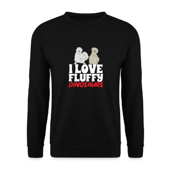 Seidenhuhn Poulet soyeux - Sweat-shirt Unisexe - noir - Devant - Alina (178cm) & Michal (187cm)