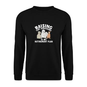 Seidenhuhn Poulet soyeux - Sweat-shirt Unisexe - noir - Devant - Alina (178cm) & Michal (187cm)