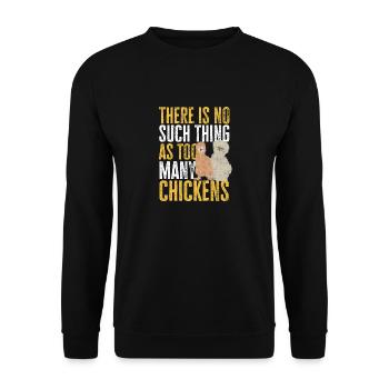 Seidenhuhn Poulet soyeux - Sweat-shirt Unisexe - noir - Devant - Alina (178cm) & Michal (187cm)