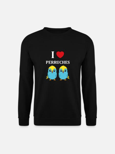 Oiseaux perruches humour petite perruche - Sweat-shirt Unisexe - noir
