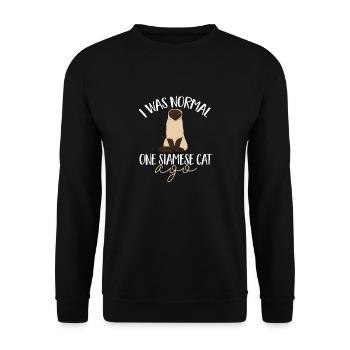 Siamkatze - Unisex Pullover - Schwarz - Vorne - Alina (178cm) & Michal (187cm)