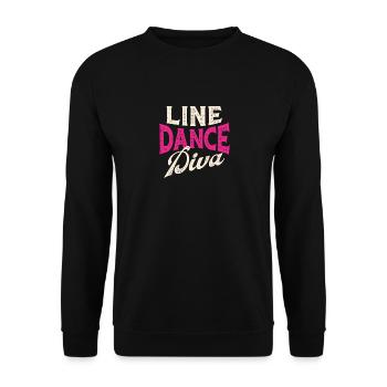 Line Dance Diva Western Country Tanzen Frauen - Unisex Pullover - Schwarz - Vorne - Alina (178cm) & Michal (187cm)
