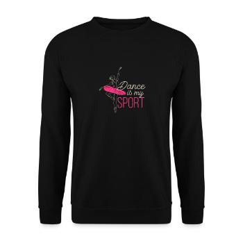 La danse est mon sport Fille professeur de danse Professeur - Sweat-shirt Unisexe - noir - Devant - Alina (178cm) & Michal (187cm)