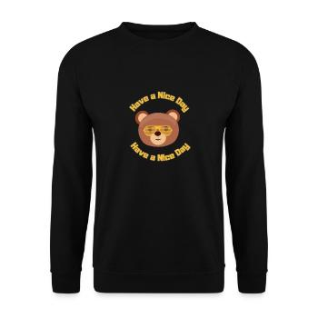 Have a Nice Day - Unisex Sweatshirt - black - Front - Alina (178cm) & Michal (187cm)