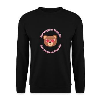 Have a nice day - Unisex Sweatshirt - black - Front - Alina (178cm) & Michal (187cm)