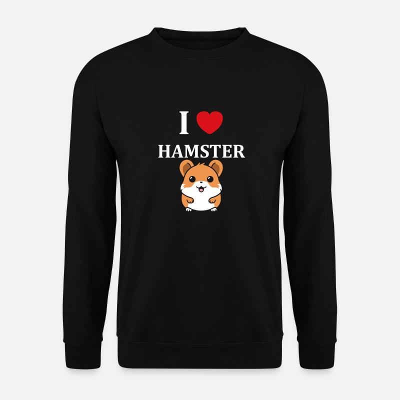 Mignon Humour petit hamster - Sweat-shirt Unisexe - noir