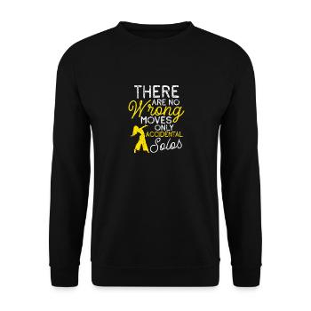 Es gibt keine falschen Bewegungen, nur zufällige - Unisex Pullover - Schwarz - Vorne - Alina (178cm) & Michal (187cm)