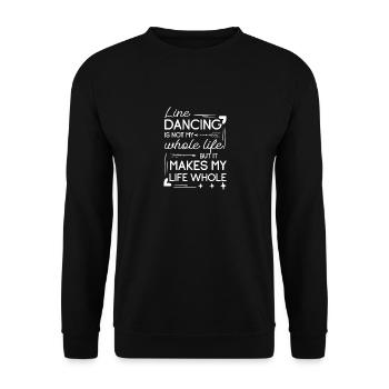 Line Dancing ist nicht mein ganzes Leben, aber es - Unisex Pullover - Schwarz - Vorne - Alina (178cm) & Michal (187cm)