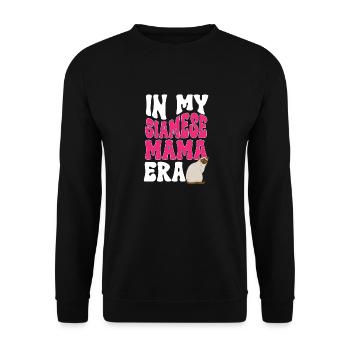 Siamkatze - Unisex Pullover - Schwarz - Vorne - Alina (178cm) & Michal (187cm)