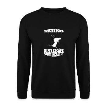 Skieur Ski Tenue De Ski Design - Sweat-shirt Unisexe - noir - Devant - Alina (178cm) & Michal (187cm)