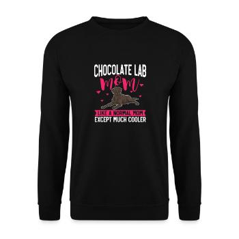 Chocolate Labrador Retriever Hund - Unisex Pullover - Schwarz - Vorne - Alina (178cm) & Michal (187cm)