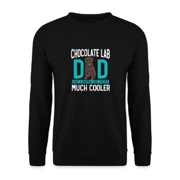 Chien Labrador Retriever chocolat - Sweat-shirt Unisexe - noir - Devant - Alina (178cm) & Michal (187cm)