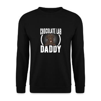 Chien Labrador Retriever chocolat - Sweat-shirt Unisexe - noir - Devant - Alina (178cm) & Michal (187cm)