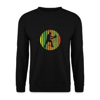 Tennisverein Tennisspieler Tennisliebhaber Tennis - Unisex Pullover - Schwarz - Vorne - Alina (178cm) & Michal (187cm)