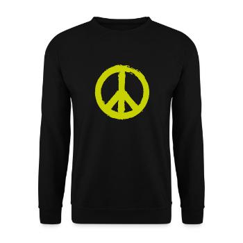 PAIX - symbole de paix - signe de paix signe de paix - Sweat-shirt Unisexe - noir - Devant - Alina (178cm) & Michal (187cm)