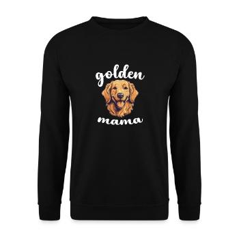 Golden Retriever Mama Mutter Hund Haustier - Unisex Pullover - Schwarz - Vorne - Alina (178cm) & Michal (187cm)