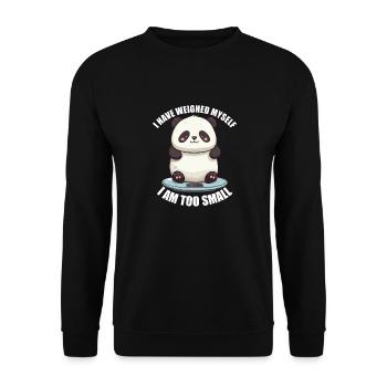 I've weighed myself too little panda - Unisex Sweatshirt - black - Front - Alina (178cm) & Michal (187cm)